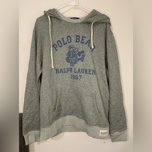 Polo By Ralph Lauren Bear Hoodie Mens Size L
